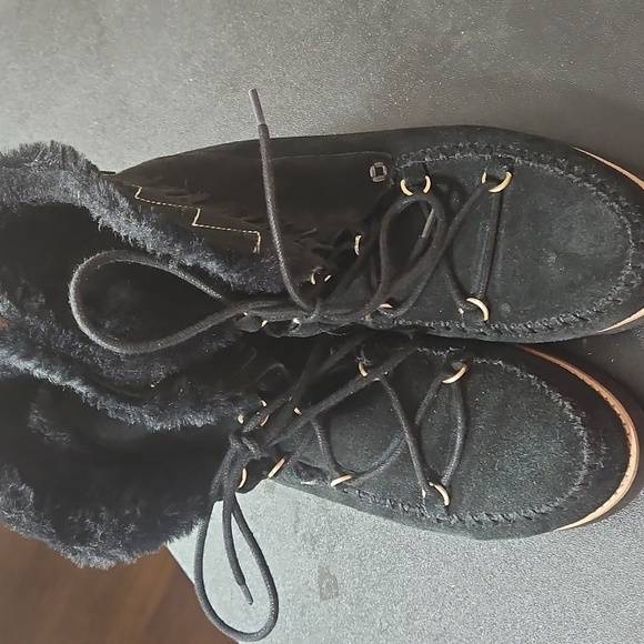 Jack Rogers Women's 9.5M Vera Suede Lace Up Fur Lined Waterproof Moc Boots - Picture 10 of 10